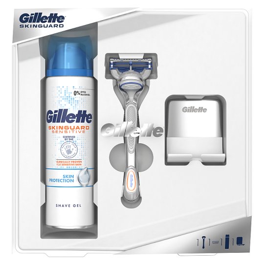 Gillette SkinGuard Holiaci Strojček + Gél Na Holenie + Pútko Na Holiaci Strojček Darčeková Súprava