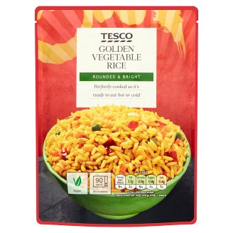 Tesco Predvarená ochutená ryža dlhozrnná lúpaná so zmesou zeleniny 250 g