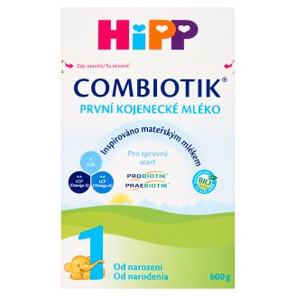 HiPP Combiotik 1 Bio počiatočná mliečna dojčenská výživa od narodenia 600 g