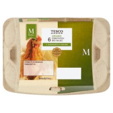 Tesco Organic Bio čerstvé vajcia M 6 ks