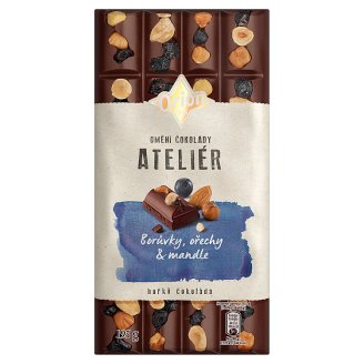 ORION Ateliér Horká čokoláda Čučoriedky, orechy a mandle 195 g