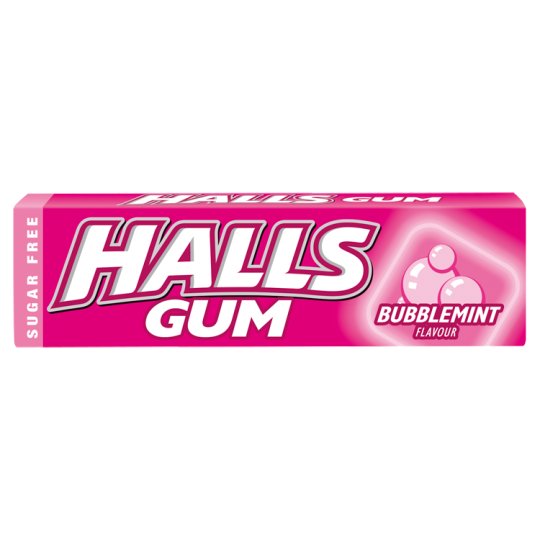 Halls Chewing Gum Sugar Free Bubblemint Flavour 14 g Tesco Groceries