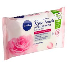 Nivea Rose Touch Micelárne čistiace pleťové obrúsky 25 ks