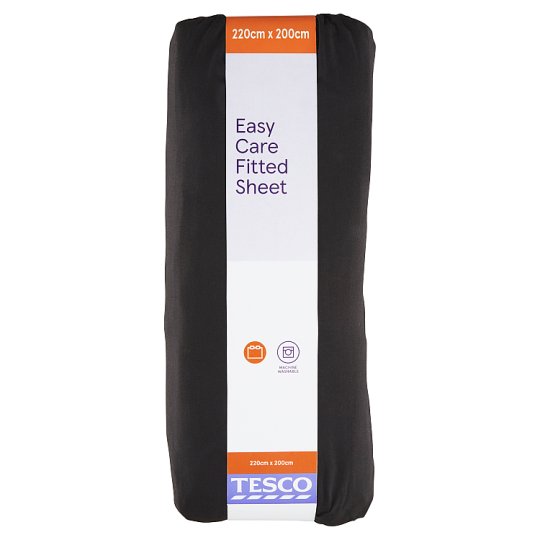 Tesco Easy Care Fitted Sheet 220 cm x 200 cm Tesco Groceries