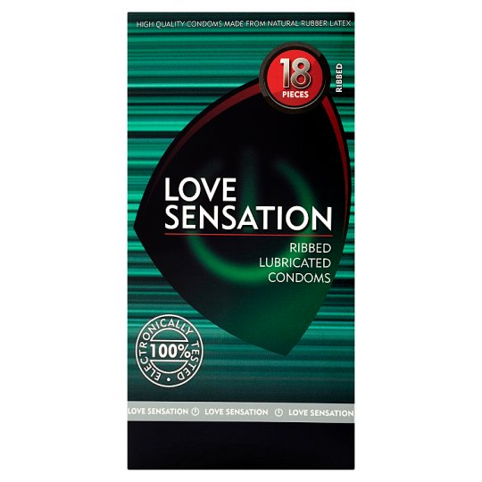Love Sensation Ribbed prezervatívy 18 ks