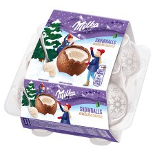 Milka Snowballs Milk Milk Chocolate from Alpine Milk with Milk-Cream Filling 4 x 28 g (112 g)