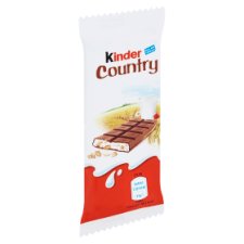 Kinder Country mliečna čokoláda s mliečnou náplňou a cereáliami 23,5 g