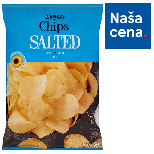 Tesco Smažené zemiakové lupienky solené 225 g
