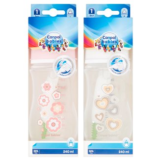 Canpol Babies EasyStart Dojčenská fľaša so širokým uzáverom 3m+ 240 ml