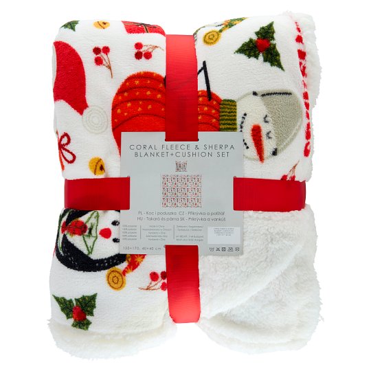 Blanket + Cushion Set Tesco Groceries