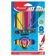 Maped Color' Peps Strong Wood Free Colored Pencils 18 pcs