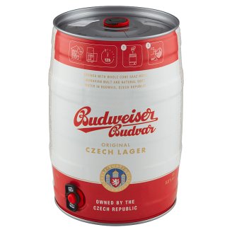 Budweiser Budvar B: Original Beer Lager Keg 5 L - Tesco Groceries