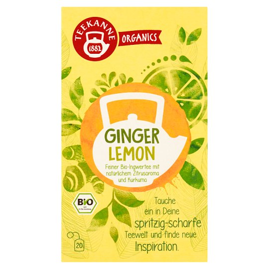 TEEKANNE Organics, Ginger Lemon, 20 Tea Bags, 36 g Tesco Groceries