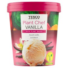 Tesco Plant Chef Mrazený krém s rastlinným olejom vanilkový 500 ml