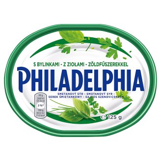 Kraft Philadelphia Original vysokotučný termizovaný mäkký nezrejúci syr s bylinami 125 g