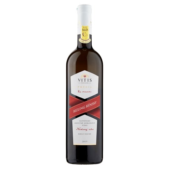 Vitis Pezinok Poézia Rizling rýnsky slovenské akostné odrodové víno biele suché 0,75 l