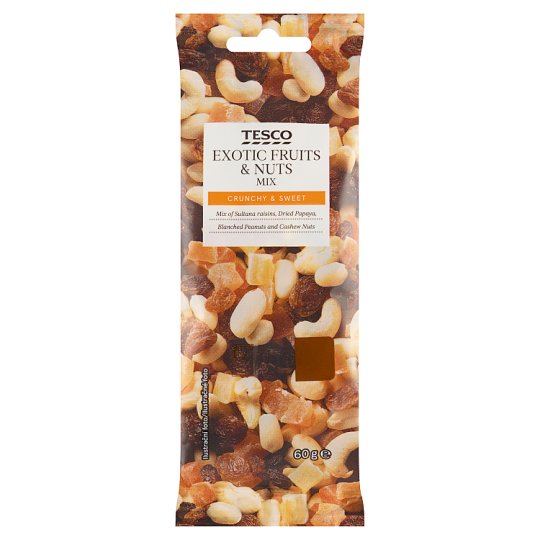 Tesco Zmes spracovaného ovocia a lúpaných suchých škrupinových plodov 60 g