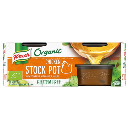 Knorr Organic Chicken Stock Pot 4 x 26 g Tesco Groceries