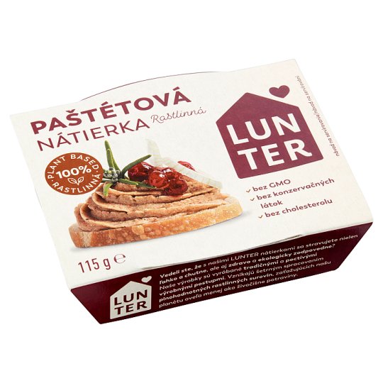 Lunter Paštétová rastlinná nátierka 115 g