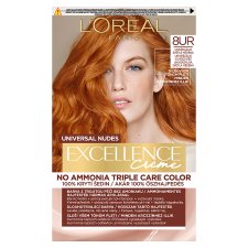 L'Oréal Paris Excellence Nudes Copper 8 UR Univerzálna svetlá medená, 72 ml + 48 ml + 12 ml + 60 ml