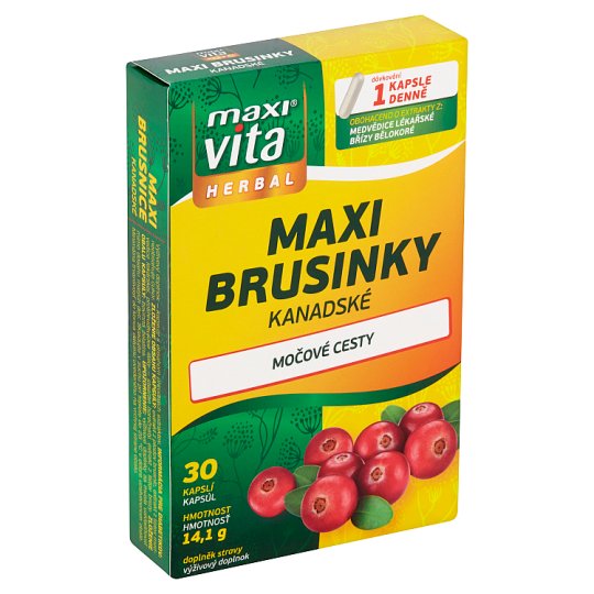 MaxiVita Herbal Maxi brusnice kanadské 30 kapsúl 14,1 g