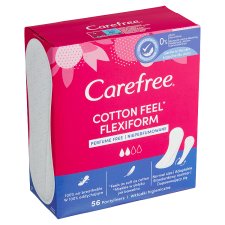 Carefree Cotton Feel Flexiform Unscented Pantyliners 56 pcs
