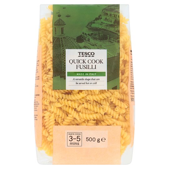 Tesco Quick Cook Fusilli Dried Egg-Free Semolina Pasta 500 g