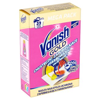 Vanish Gold Color Protect obrúsky proti prenosu farieb 32 praní 16 ks