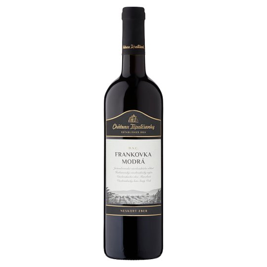 Château Topoľčianky Frankovka modrá neskorý zber slovenské akostné víno D.S.C. suché červené 0,75 l