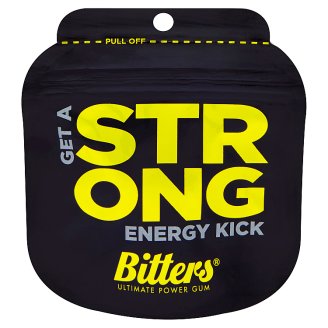 Bitters Ultimate Power Gum Get a Strong Energy Kick žuvačka bez cukru 3 x 4,5 g