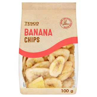Tesco Banánové plátky kandizované, fritované 100 g