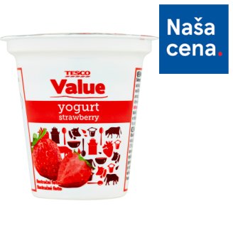 Tesco Value Nízkotučný jogurt s jahodovou príchuťou 125 g