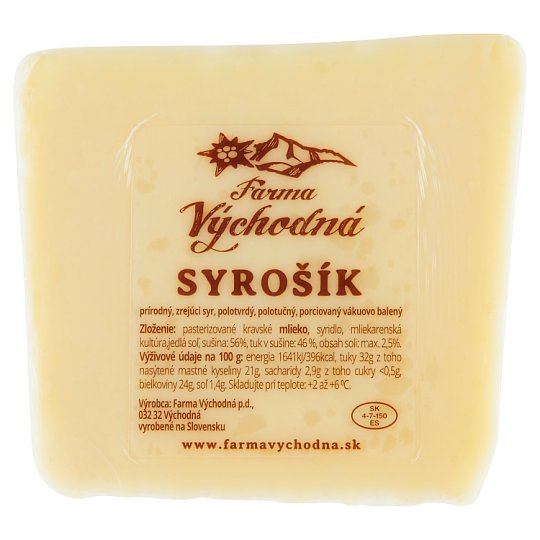 Farma Východná Syrošík prírodný zrejúci syr 0,180 kg