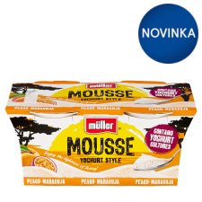 Müller Mousse mliečny zakysaný výrobok broskyňovo-marakujový 2 x 95 g (190 g)