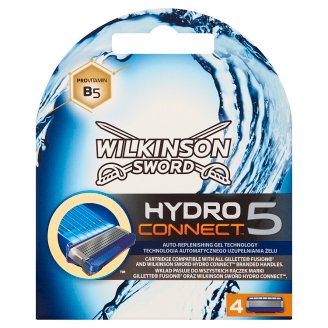 Wilkinson Sword Hydro Connect 5 náhradná hlavica s 5 čepieľkami 4 ks