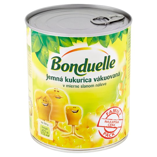 Bonduelle Jemná kukurica vákuovaná v mierne slanom náleve 670 g