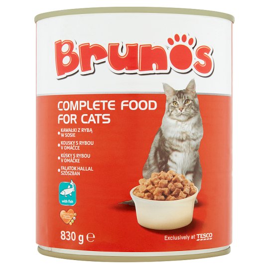 Brunos Complete Food for Cats with Fish 830 g Tesco Groceries