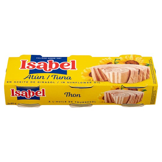 Isabel Tuna in Sunflower Oil 3 x 80 g (240 g)