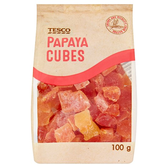 Tesco Papája, kocky 100 g