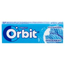 Wrigley's Orbit Peppermint žuvačka bez cukru s mätovou príchuťou 10 ks 14 g