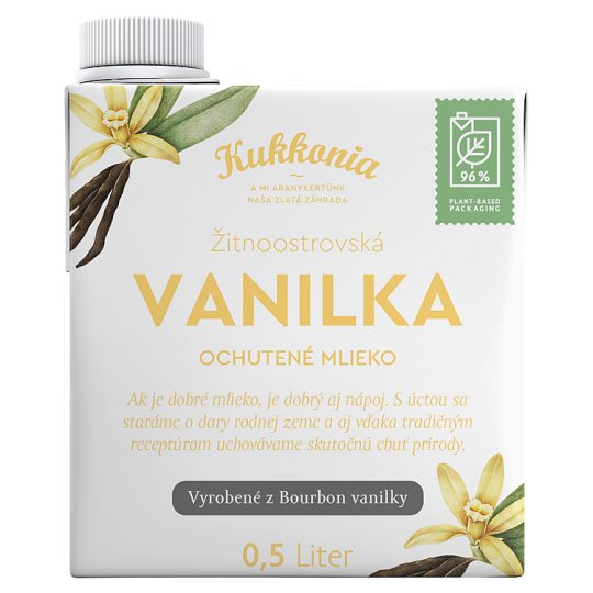 Kukkonia Žitnoostrovská vanilka ochutené mlieko 0,5 l