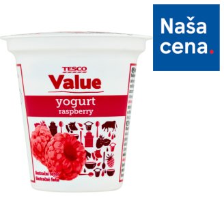 Tesco Value Nízkotučný jogurt s malinovou príchuťou 125 g