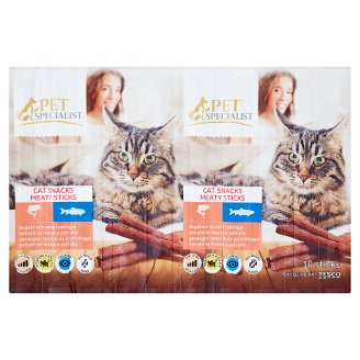 Tesco Pet Specialist Tyčinky bohaté na lososa a pstruha 10 x 5 g