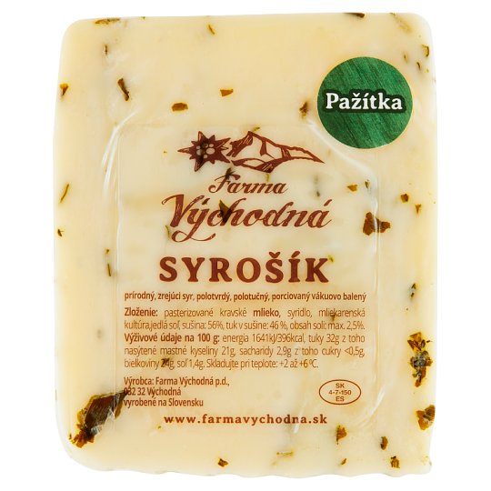 Farma Východná Syrošík Natural Ripened Cheese Flavoured with Chives 0.180 kg