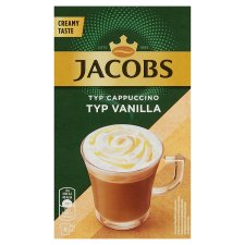 Jacobs Cappuccino Vanilla rozpustný kávový nápoj 8 x 12 g (96 g)