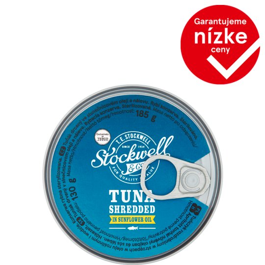 Stockwell & Co. Tuniak drvený v slnečnicovom oleji a náleve 185 g