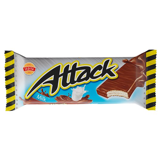 Sedita Attack Oblátky s mliečnou krémovou náplňou v mliečno-kakaovej poleve 30 g