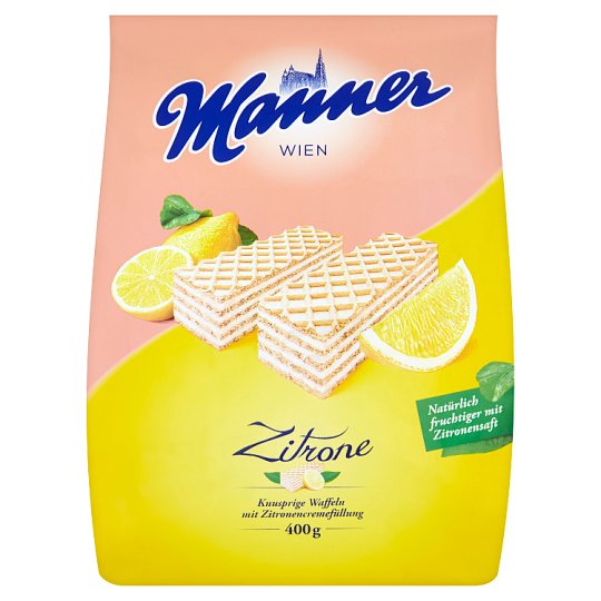 Manner Chrumkavé oplátky plnené citrónovou náplňou 400 g