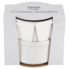 Tesco Home White Ceramic Ramekins 2 pcs