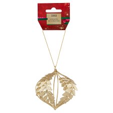 Tesco Metal Gold Hanging Decoration